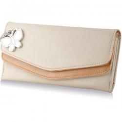 Butterflies Women Casual White Artificial Leather Wallet