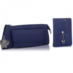 Butterflies Women Casual Blue Artificial Leather Wallet