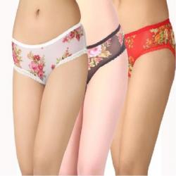 Maxter Womens Brief White, Black, Red Panty