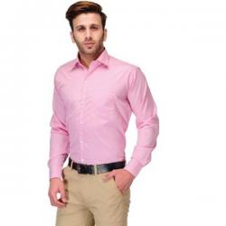 Koolpals Mens Striped Formal Pink Shirt