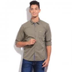 Pepe Jeans Mens Printed Casual Grey Shirt