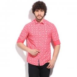 Killer Mens Printed Casual Pink Shirt