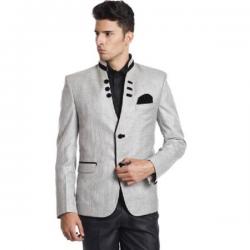 Wintage Solid Single Breasted Festive Mens Blazer