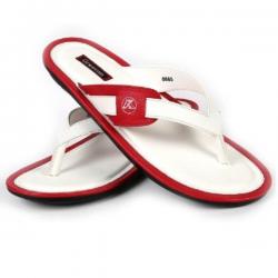 Gressum Men White, Red Sandals