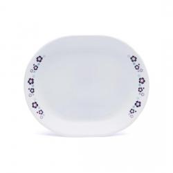 Corelle Livingware Florets Oval Ser. Platter Big Printed Glass Plate