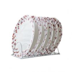 WHITE GOLD Nancy Printed Melamine Plate