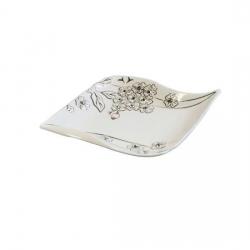 Deseo Snack Embellished Bone China Plate