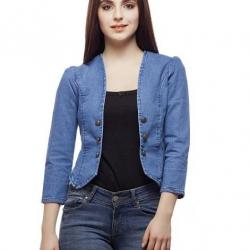 Clo Clu Solid Womens Denim Jacket