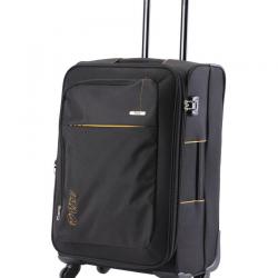 VIP Black 4 Wheel Soft Trolley-Size Medium