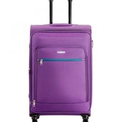 Aristocrat Small, Below 60 CM, 4 Wheel Hard Purple Luggage Trolley