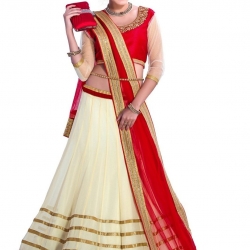 Ustaad Womens Georgette Lehenga Choli