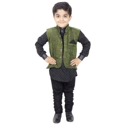 ahhaaaas Kurta, Dhoti Pant with Waistcoat for Boys, 1-7 Years
