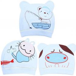 Baby Cool Funky Stylish Adorable Cotton Baby Adjustable Cap, 3-12 Months, Pack of 3