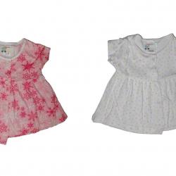 Namma Baby NEW BORN Frock Set Of 2, 0-6 Months