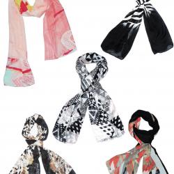 Set of five trendy Stoles, scarf and dupatta multicolored stole for women