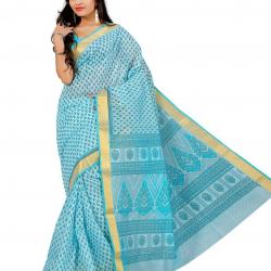 Roopkala Silks &amp; Sarees Cotton SareeMA-1002_Blue