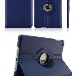TGK 360 Degree Rotating Leather Smart Stand Case Cover For iPad Air/iPad 5/New 5th - Navy Blue