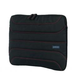 Protecta Memento Laptop Sleeve for Macbook Air© & other Slim Profile 13 Inch Laptops, Black & Red