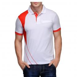 Scott Crackle Men Dryfit White with Red T-shirt