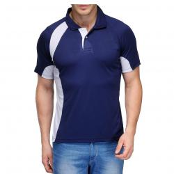 Scott Crackle Men Dryfit Navy Blue with White T Shirt