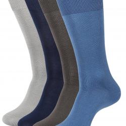 Balenzia Pack of 4 Plain Premium Mercerized Cotton Socks