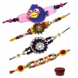 Laviva Beautiful Combination of Kids & Fancy Rakhis Design Thread Rakhi