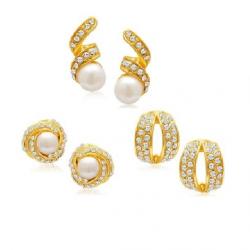 Sukkhi Divine Set of 3 Combo Alloy Earring Set