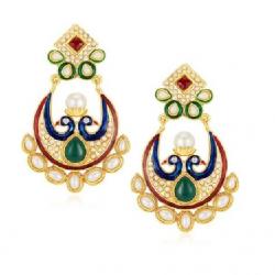 Sukkhi Prettly Peacock Alloy Chandbali Earring