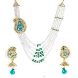 Jewels Guru Alloy Jewel Set Blue