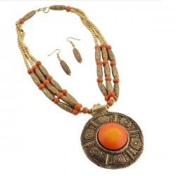Zephyrr Alloy Jewel Set Orange