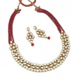 Karatcart Alloy Jewel Set Red