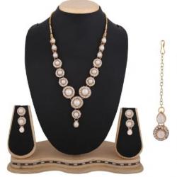 Dancing Girl Alloy Jewel Set White