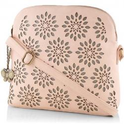 Butterflies Shoulder Bag Peach