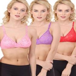 Urbaano Womens Full Coverage Red,Pink,Purple Bra