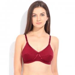 Jockey Womens Full Coverage Maroon Bra