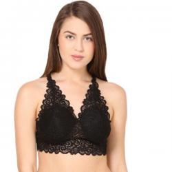 ELVIN Designer Womens Bralette Black Bra