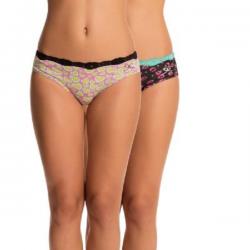 PrettySecrets Womens Bikini Pink, Black Panty