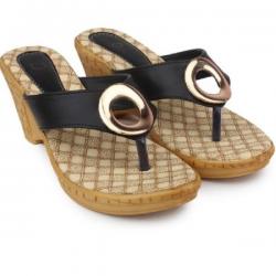 Ortan Women Black Heels, Black