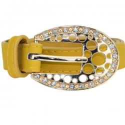 Kaos Girls, Women Casual, Formal, Evening, Party Yellow Artificial Leather Belt