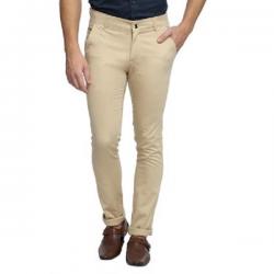 Fabia Slim Fit Mens Cream Trousers