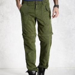 Roadster Regular Fit Mens Dark Green Trousers