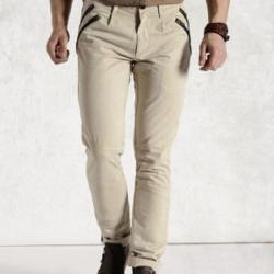 Roadster Regular Fit Mens Beige Trousers