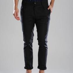 HRX by Hrithik Roshan Regular Fit Mens Black Trousers