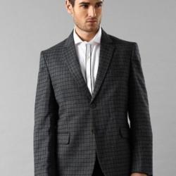 Invictus Checkered Single Breasted Formal Mens Blazer