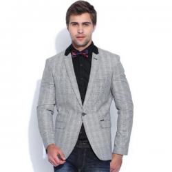 Harvard Checkered Single Breasted Casual Mens Blazer