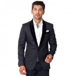 Bregeo Fashion Solid Tuxedo Style Party Mens Blazer