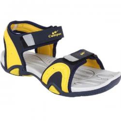 Campus Men Navy, Yellow Sandals