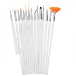 Ski 15pcs Nail Art Design Painting Drawing UV Polish Brush Tools Set Kit