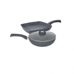 Wonderchef Granite Combo set with Red spatula Cookware Set