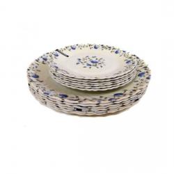 Wood &amp; kemp Smart Dinning Maria 12 pieces Printed Melamine Plate Set